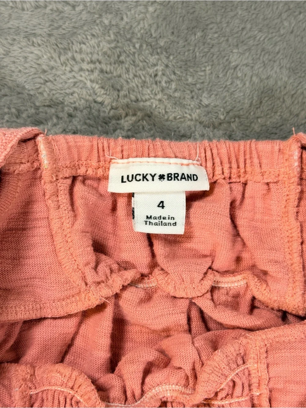 Lucky Brand Pink Peplum Top with Floral Shorts Set